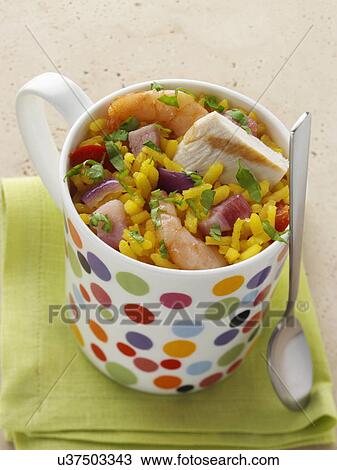 Paella in a mug View Large Photo Image Stock Image - Paella in a mug. Fotosearch