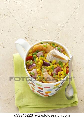 Paella in a mug View Large Photo Image Stock Photograph - Paella in a mug. Fotosearch