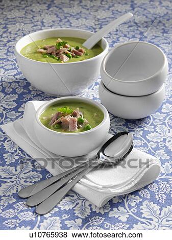 Pea and ham soup View Large Photo Image Stock Photo - Pea and ham soup. Fotosearch