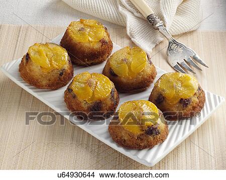 Peachy upside down cake View Large Photo Image Picture - Peachy upside down cake. Fotosearch