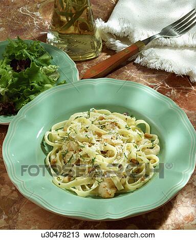 Plate Of Fettuccine With Langoustine View Large Photo Image Stock Image - Plate Of Fettuccine With Langoustine. Fotosearch