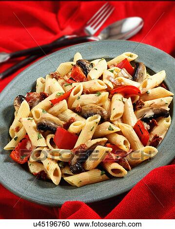 Plate Of Homemade Penne With Winter Salad View Large Photo Image Stock Image - Plate Of Homemade Penne With Winter Salad. Fotosearch