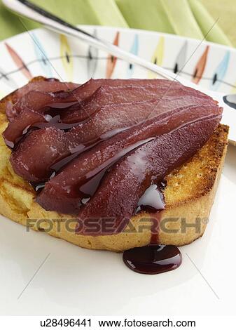 Poached pear View Large Photo Image Stock Image - Poached pear. Fotosearch
