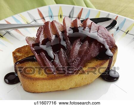 Poached pear View Large Photo Image Stock Photograph - Poached pear. Fotosearch