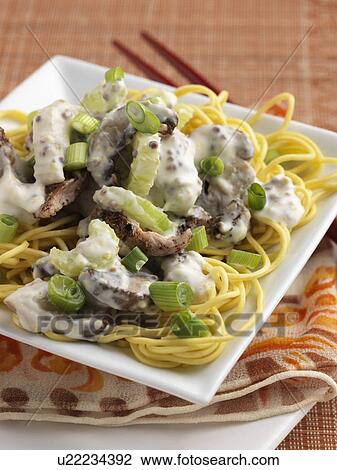 Pork egg noodles View Large Photo Image Stock Image - Pork egg noodles. Fotosearch