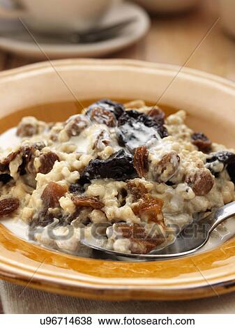 Porridge and fruit vegetarian breakfast View Large Photo Image Stock Photo - Porridge and fruit vegetarian breakfast. Fotosearch