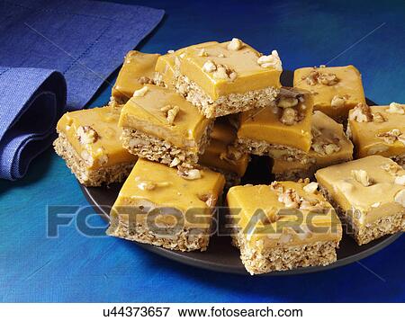 Stock Photo - Pumpkin butterscotch bars. Fotosearch