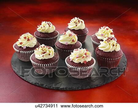 Red Velvet cupcakes View Large Photo Image Stock Image - Red Velvet cupcakes. Fotosearch