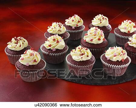Red Velvet cupcakes View Large Photo Image Stock Photograph - Red Velvet cupcakes. Fotosearch