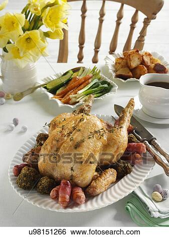 Roast chicken View Large Photo Image Stock Photograph - Roast chicken. Fotosearch