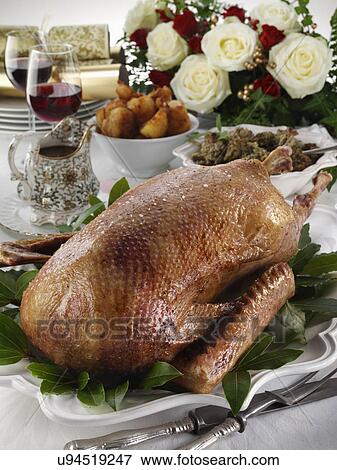 Roast goose View Large Photo Image Stock Photo - Roast goose. Fotosearch