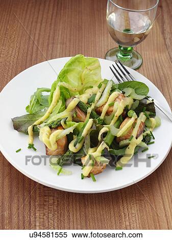 Stock Photography - Salmon salad. Fotosearch