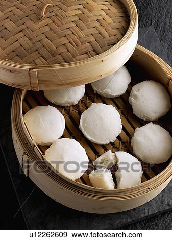 Sannas Goan rice bread in a bamboo steamer View Large Photo Image Stock Photo - Sannas Goan rice bread in a bamboo steamer. Fotosearch