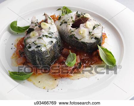 Stock Photo - Sea bass darne. Fotosearch