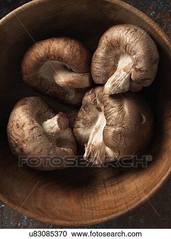 Stock Image - Shitake mushrooms. Fotosearch