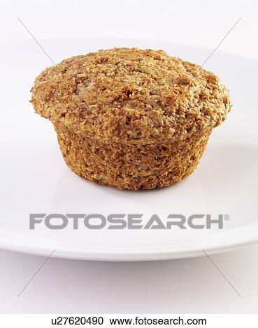 Single Bran Muffin On White Plate View Large Photo Image Stock Image - Single Bran Muffin On White Plate. Fotosearch