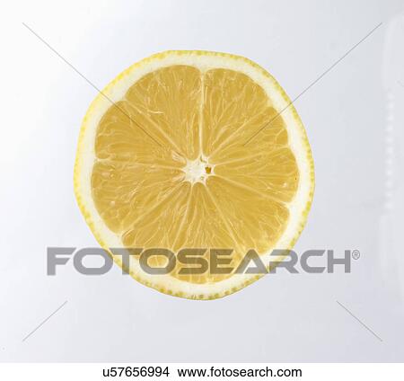 Slice Of Lemon On White Background View Large Photo Image Picture - Slice Of Lemon On White Background. Fotosearch
