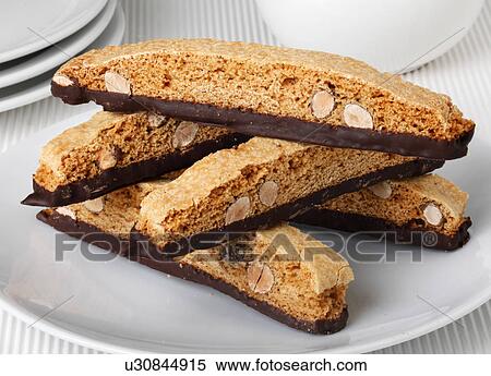Stack Of Italian Chocolate Biscotti On White Plate View Large Photo Image Stock Photography - Stack Of Italian Chocolate Biscotti On White Plate. Fotosearch