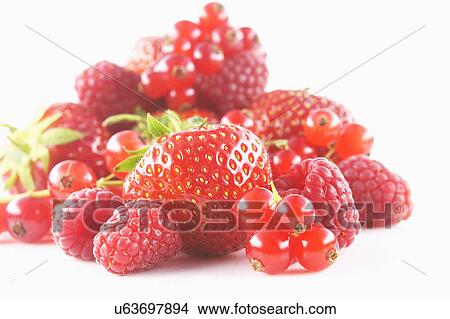 Strawberries, Raspberries And Redcurrants On White View Large Photo Image Picture - Strawberries, Raspberries And Redcurrants On White . Fotosearch