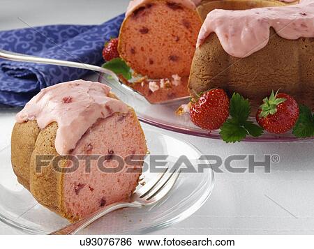 Strawberry bundt cake glazed View Large Photo Image Stock Photograph - Strawberry bundt cake glazed. Fotosearch