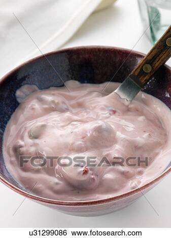 Strawberry yoghourt with red ripe strawberries View Large Photo Image Stock Photograph - Strawberry yoghourt with red ripe strawberries. Fotosearch