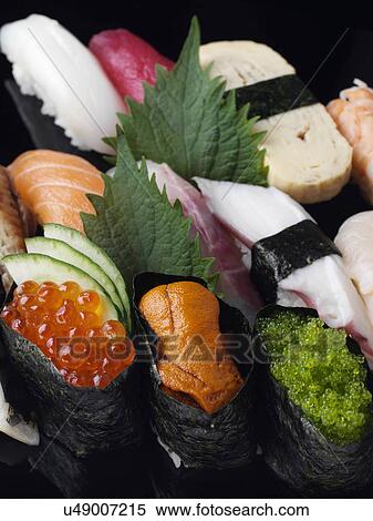 Stock Photography - Sushi and fish eggs. Fotosearch