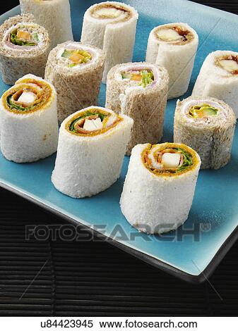 Stock Photography - Sushi sandwiches. Fotosearch