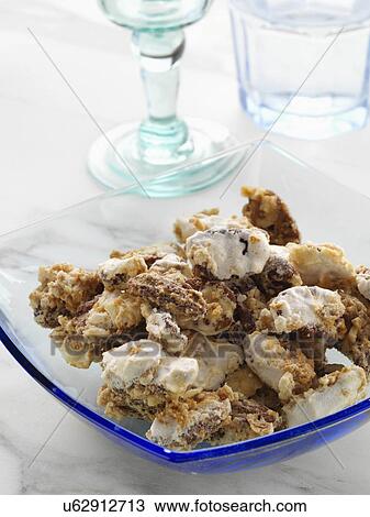 Stock Image - Swedish style meringues pecans. Fotosearch