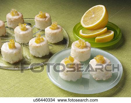 Tiny Lemon Angel cakes View Large Photo Image Picture - Tiny Lemon Angel cakes. Fotosearch