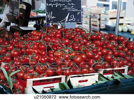 Tomatoes in Versailles local market, France. View Large Photo Image Stock Image - Tomatoes in Versailles local market, France.. Fotosearch