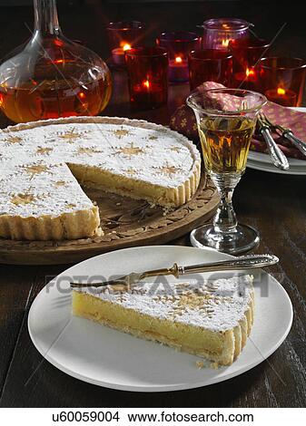 Traditional Spanish Santiago almond tart View Large Photo Image Picture - Traditional Spanish Santiago almond tart. Fotosearch