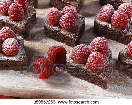 Stock Image - Valentines Day brownies. Fotosearch
