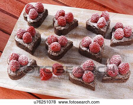Valentines Day brownies View Large Photo Image Stock Photo - Valentines Day brownies. Fotosearch