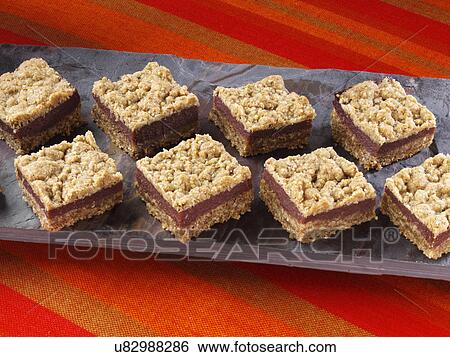 Stock Photograph - Vanilla date squares. Fotosearch