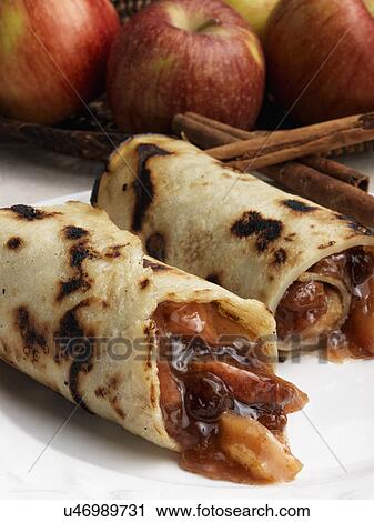 Stock Image - Vegetarian apple pancake. Fotosearch
