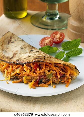 Vegetarian calzone View Large Photo Image Stock Photo - Vegetarian calzone. Fotosearch