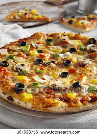 Stock Photograph - Vegetarian pizza. Fotosearch