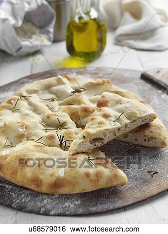 Stock Photograph - White pizza. Fotosearch