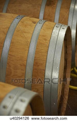 Wine Stored In Wooden Barrels On Vineyard View Large Photo Image Stock Photograph - Wine Stored In Wooden Barrels On Vineyard. Fotosearch