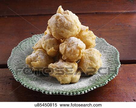 Stock Photography - Zeppole fluffy Italian beignets. Fotosearch