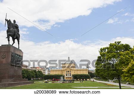 Stock Photo - Art Pavilion at Zagreb, Croatia. Fotosearch