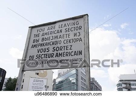 Cold War sign at Check Point Charlie, Berlin, Germany, Europe View Large Photo Image Stock Image - Cold War sign at Check Point Charlie, Berlin, Germany, Europe. Fotosearch