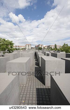 Holocaust Memorial against cloudy sky, Berlin, Germany, Europe View Large Photo Image Stock Image - Holocaust Memorial against cloudy sky, Berlin, Germany, Europe. Fotosearch