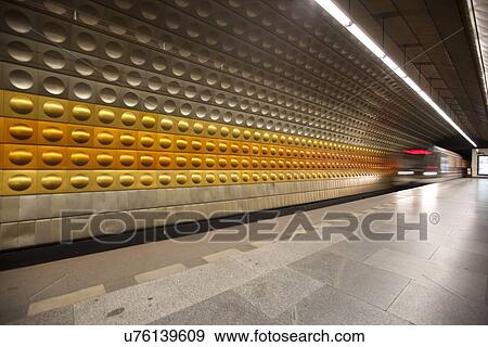 Hradcanska Metro Station, Prague, Czech Republic View Large Photo Image Stock Photo - Hradcanska Metro Station, Prague, Czech Republic. Fotosearch