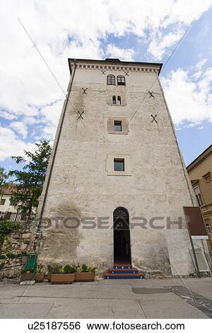 Low angle view of Lotrscak Tower in Zagreb, Croatia View Large Photo Image Stock Photograph - Low angle view of Lotrscak Tower in Zagreb, Croatia. Fotosearch