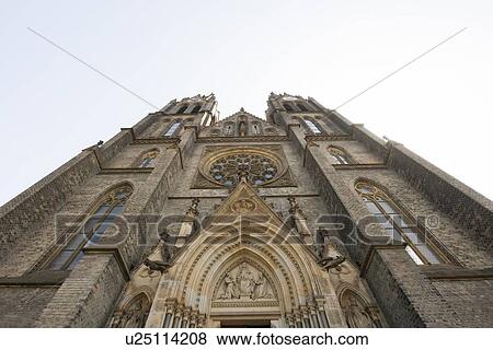 Low angle view of St. Vitus Cathedral, Prague, Czech Republic View Large Photo Image Stock Photo - Low angle view of St. Vitus Cathedral, Prague, Czech Republic. Fotosearch