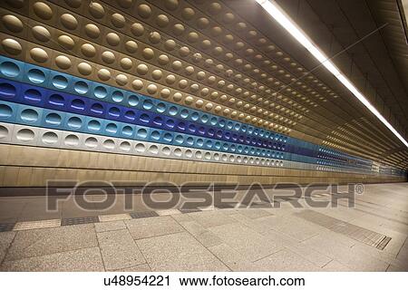 Stock Image - Metro Station in Prague, Czech Republic. Fotosearch