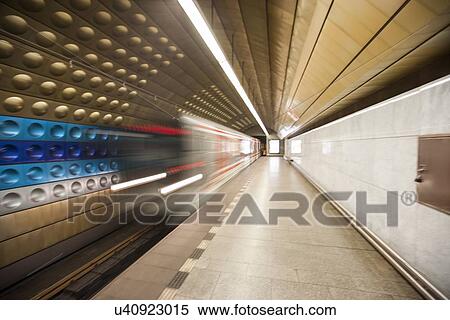 Metro station, Prague, Czech Republic View Large Photo Image Stock Photography - Metro station, Prague, Czech Republic. Fotosearch