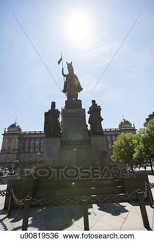 National Museum on Wenceslas Square and an equestrian statue of Wenceslas, Prague, Czech Republic View Large Photo Image Stock Photograph - National Museum on Wenceslas Square and an equestrian statue of Wenceslas, Prague, Czech Republic. Fotosearch