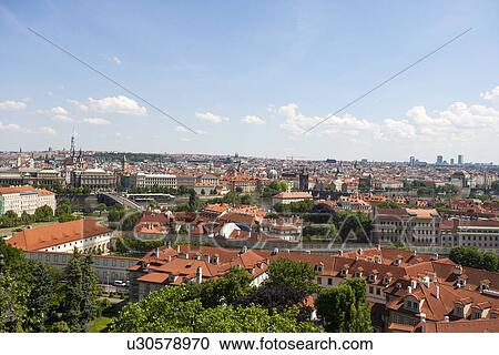 Stock Image - Old Town Square in Prague, Czech Republic. Fotosearch